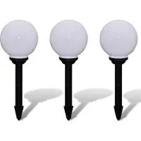 vidaXL Lampes de chemin 3 pcs. LED 20 cm avec piquet de terre