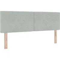 vidaXL Tête de lit gris clair 144 cm velours