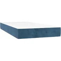 vidaXL Matelas de poche, bleu foncé, 90X210X20 Cm, velours Lumarko !