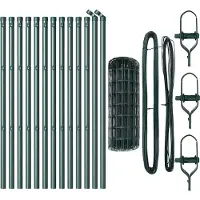 vidaXL Clôture de sécurité européenne à fixer au sol, 25 x 0,8 m, acier revêtu de PVC