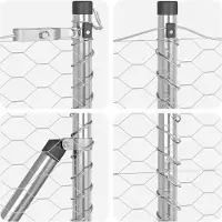 vidaXL Ground Fix Clôture en fil de fer soudé 50 x 1,2 m (L x H)