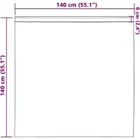 vidaXL Rideaux occultants avec anneaux 2 pcs turquoise 140 x 140 cm
