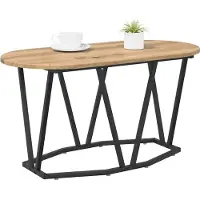 vidaXL Table basse artistique en chêne 80X40X40.5 cm, avec bois d'ingénierie et métal Lumarko !