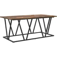 vidaXL Table basse en chêne fumé 100X50X40 cm, en bois reconstitué et métal Lumarko !