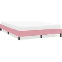 vidaXL Cadre de lit sans matelas rose 160x220 cm velours