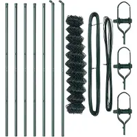 vidaXL Ground Fix Clôture en fil de fer soudé 10 x 1 m Vert