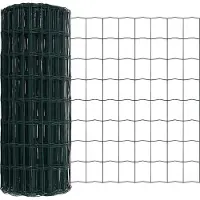 vidaXL Clôture Euro, 0,6 x 10 m, fer revêtu de PVC, vert