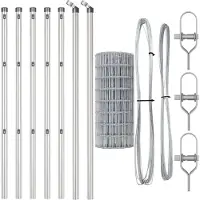 vidaXL Système de fixation au sol pour clôture Euro, 25 x 0,8 m, acier galvanisé, argenté