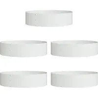 vidaXL Cache-pot de jardin 5 pcs Blanc 80 x 80 x 20 cm