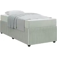 vidaXL Cadre de lit avec matelas gris clair 80 x 200 cm Tissu