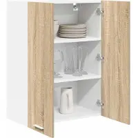 vidaXL Armoire suspendue avec porte Riga Chêne Sonoma 60 x 31 x 80 cm
