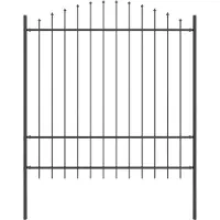 vidaXL Clôture de jardin WOERDEN, 170 x 215 cm, acier gris avec revêtement en poudre