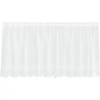 vidaXL Rideau en Dentelle avec des rideaux Blanc 80 x 300 cm Polyester