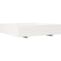 vidaXL Jardinière blanc 110x110x26,5 cm bois de pin massif