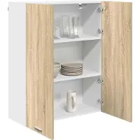 vidaXL Armoire suspendue avec porte Riga Chêne Sonoma 80 x 31 x 100 cm