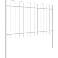vidaXL Clôture de jardin blanche 1,7 x 0,8 m en acier thermolaqué