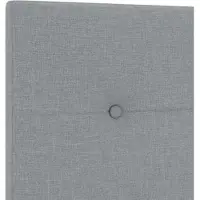 vidaXL Tête de lit réglable en hauteur avec tête de lit Gris clair 180 cm Tissu