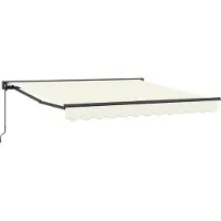 vidaXL Armature d'auvent Crème 350 x 250 cm Polyester avec revêtement PU