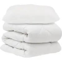 vidaXL Ensemble de literie comprenant 2 taies d'oreiller, blanc, microfibre