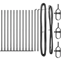 vidaXL Poteaux de clôture 13 pcs Gris Ø32mm 110 cm Acier galvanisé