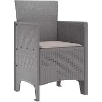 vidaXL : 2 chaises de jardin, gris clair, en polypropylène