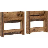 vidaXL Cabinet à chaussures mural 2 pcs Bois Ancien 60 x 18 x 60 cm