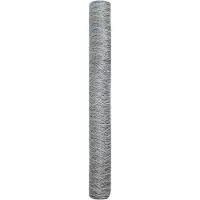 vidaXL Clôture hexagonale argent 1,4 x 10 m Acier galvanisé