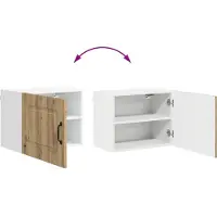 vidaXL , façade pour lave-vaisselle, modèle Kalmar, 2 pièces, panneau de particules imitation bois chêne artisanal