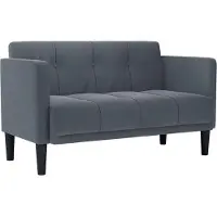 vidaXL Canapé deux places gris foncé 111 cm velours