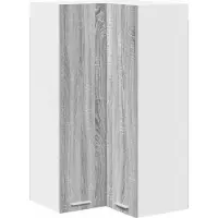 vidaXL Armoire suspendue avec rangement Gris Sonoma et blanc 57 x 57 x 100 cm