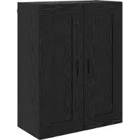 vidaXL Meuble haut, 2 pièces, imitation chêne noir, 69,5 x 34 x 180 cm
