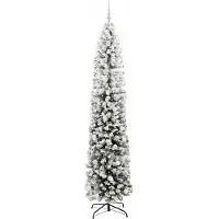vidaXL Sapin de Noël artificiel Vert 240 cm PVC et acier et plastique