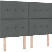 vidaXL Tête de lit réglable en hauteur Gris foncé 160 cm Tissu