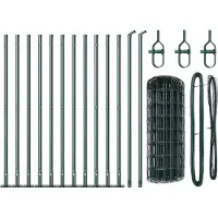 vidaXL Clôture Euro avec socle en béton, 25 x 0,6 m, en acier revêtu de PVC