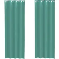vidaXL Voile Rideaux avec oeillets 2 pcs. Turquoise