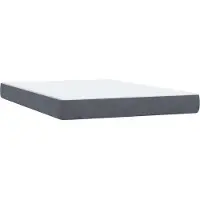 vidaXL Lit boxspring avec matelas gris foncé 160x210 cm velours