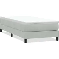 vidaXL Lit boxspring sans matelas gris clair 80x210 cm velours