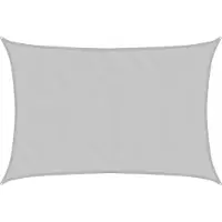 vidaXL Voile d'ombrage gris clair 5x3,5 m 100% polyester oxford
