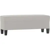 vidaXL Banc Gris clair 100x35x41 cm Tissu microfibre