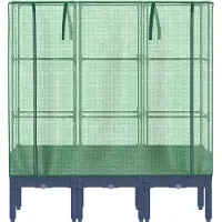 vidaXL Lit surélevé avec serre aspect rotin 120x40x140 cm