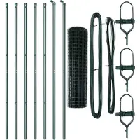 vidaXL Clôture de sécurité européenne à fixer au sol, 10 x 1 mètre, acier revêtu de PVC, couleur verte