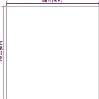 vidaXL Tapis carré SIROLO Crème 200 x 200 cm