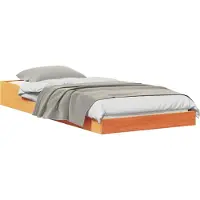 vidaXL Cadre de lit brun cireux 90 x 220 cm Pin massif