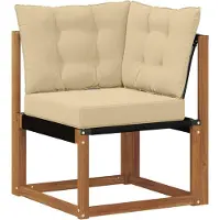 vidaXL Ensemble de canapés d'extérieur avec coussins 9 pièces Nature et Beige