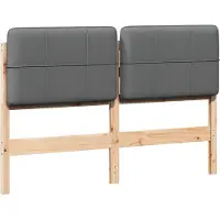 vidaXL Tête de lit rembourrée marron et gris clair 120 cm