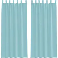 vidaXL Voile Rideaux avec passants 2 pcs. Turquoise 140x245 cm