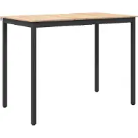 vidaXL Table de bar, 140 x 80 x 105 cm, en bois de pin massif, finition naturelle