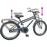 vidaXL Vélo enfant 22 pouces pour enfants de 7 à 12 ans Gris foncé
