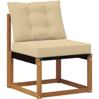 vidaXL Ensemble de canapés d'extérieur avec coussins 3 pièces Nature et Beige