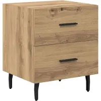 vidaXL Cabinet de chevet avec tiroir chêne artisanal 40 x 35 x 47.5 cm